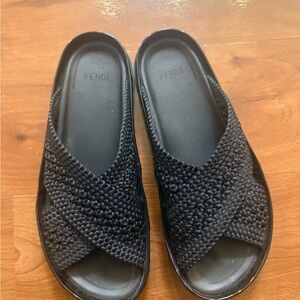 Fendi Black Women's Slide Sandals